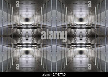 Im Kanal verloren Stockfoto