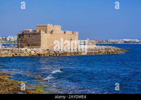 Alte historische Burg in Paphos Zypern Stockfoto