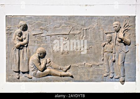 Steigen Sie in den Innenhof der alten Feste Windhoek in Namibia ein Stockfoto