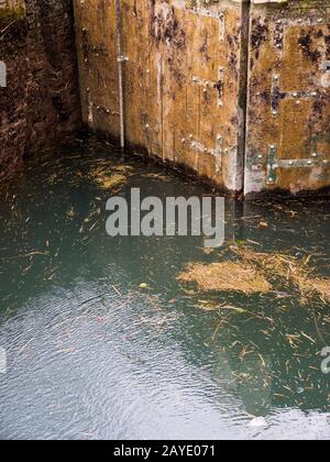 Hungerford Lock, Lock Gates, Kennet und Avon Canal, Hungerford, Berkshire, England, Großbritannien, GB. Stockfoto