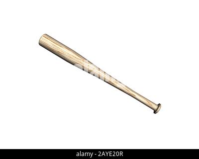 baseballschläger aus holz mit Griff Stockfoto