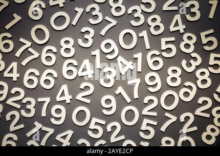 Mathematikhintergrund mit soliden Zahlen Stockfoto