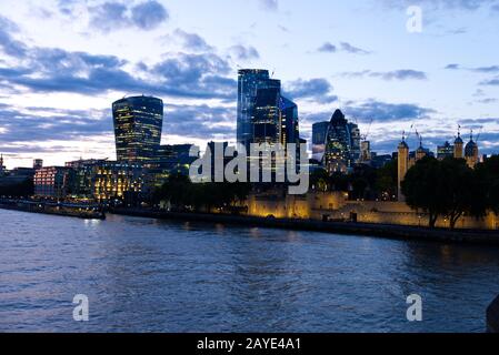 Themse, London, Großbritannien Stockfoto