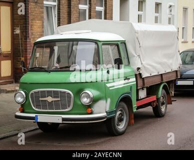 Ein alter Wagen aus der DDR, ein Barkas, B1000 Stockfoto