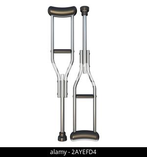 Krücken 3D Stockfoto