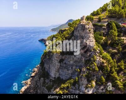 Torre del Verger, Tramuntana-Gebirge, Andratx-Region, Mallorca, Balearen. Spanien Stockfoto