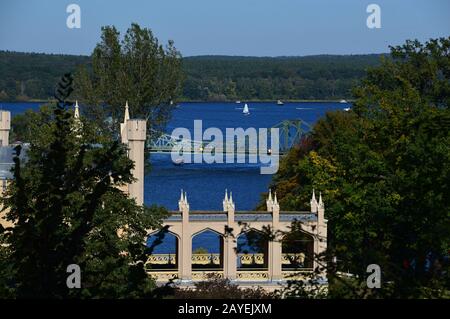 Schloss und Park Babelsberg, Potsdam, Brandenburg Stockfoto