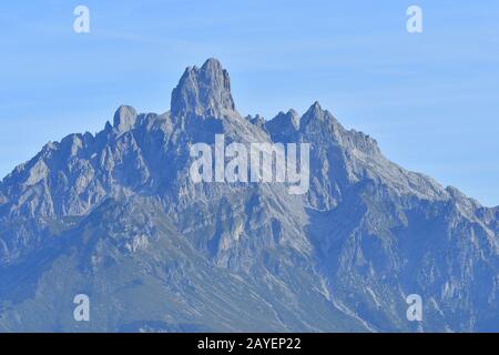 Blick auf das Dachsteingebirge in österreich Stockfoto