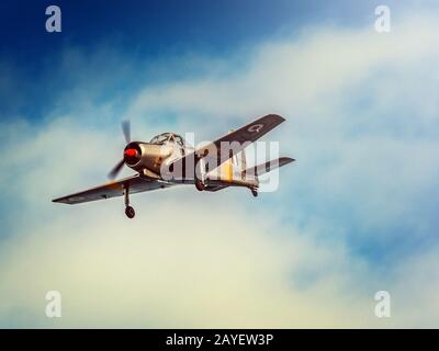 Percival Piston Provost XF690 beim Newcastle Festival of Flight, County Down, Nordirland Stockfoto