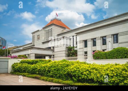 Parlamentsgebäude von Singapur auf dem Fluss Stockfoto