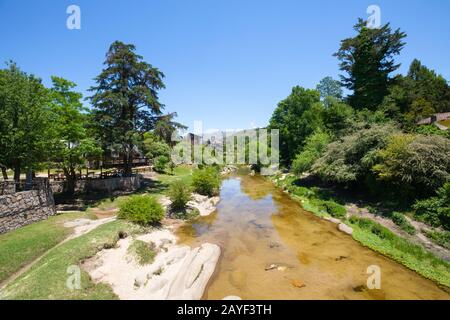 Argentinien Cordoba La Cumbrecita Medio Fluss Stockfoto