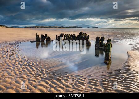 Die Überreste Der Athena auf der Insel Anglesey. Stockfoto