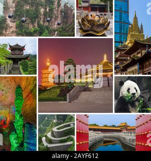 Collage aus China Bilder (meine Fotos) Stockfoto