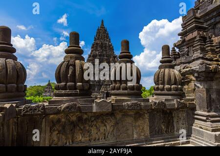 Prambanan Tempel in der Nähe von Yogyakarta auf der Insel Java - Indonesien Stockfoto