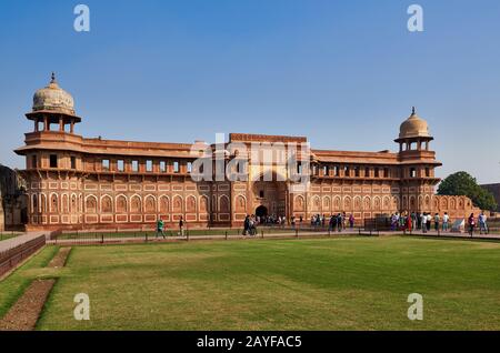 Jahangir Palace in Agra Fort, Agra, Uttar Pradesh, Indien Stockfoto