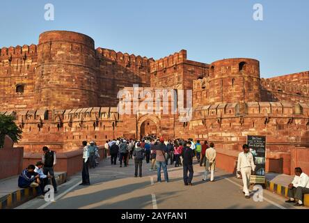 Amar Singh Gate, Agra Red Fort Agra, Uttar Pradesh, Indien Stockfoto