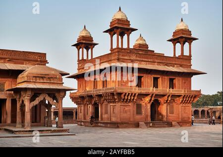 Diwan-i-Khas, Fatehpur Sikri, Agra, Uttar Pradesh, Indien Stockfoto