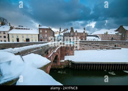 Winter in Englands nordöstlichster Stadt Berwick on Tweed Stockfoto