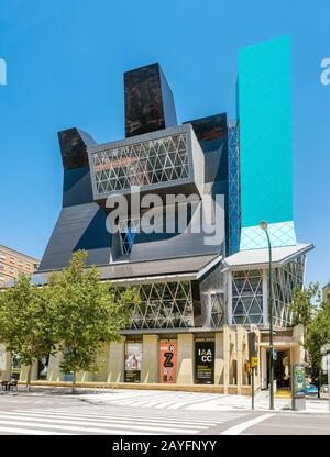 Zaragoza, SPANIEN - 14. JULI 2018: Museum für moderne Architektur von Pablo Serrano Stockfoto