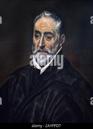 Porträt von Antonio de Covarrubias y Leiva 1597-1600 El Greco (Domenikos Theotokópoulos) 1541- 1614, 17., Jahrhundert, Spanien, Spanisch, Griechisch, Griechenland. Stockfoto