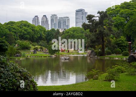 Japanischer Garten in der Nähe der Plaza Italia in Buenos Aires, Argentinien. Stockfoto