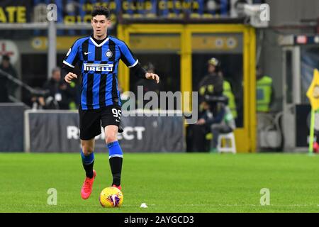 Mailand, Italien. Februar 2020. COPPA Italia Halbfinale erste Etappe . FC Internazionale gegen Ssc Neapel. Alessandro Bastoni vom FC Internazionale. Stockfoto