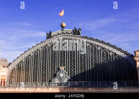 Atocha Alter Bahnhof, Madrid, Spanien Stockfoto