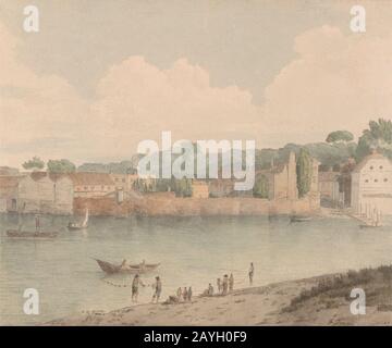 Francis Towne - Vauxhall Stairs, ab Millbank, 5. Juli 1797 Stockfoto