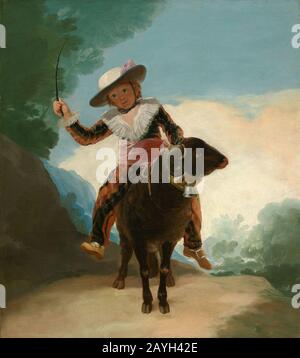 Francisco José de Goya y Lucientes - Junge auf einem Ram Stockfoto