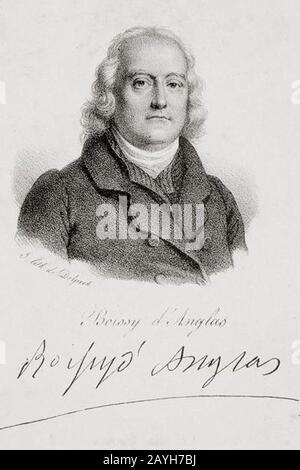 François Antoine de Boissy d'Anglas. Stockfoto