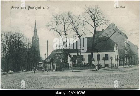 Frankfurt (Oder) Am Park 1907. Stockfoto