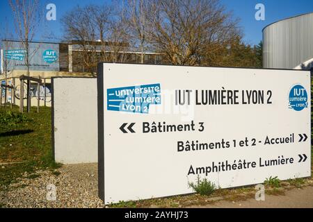 Campus der Lyon 2 Lumiere University, Bron, Frankreich Stockfoto