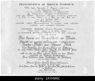 Frankfurt Am Main-Salomon-kleiner-DFFFM-000A-Titelblatt. Stockfoto