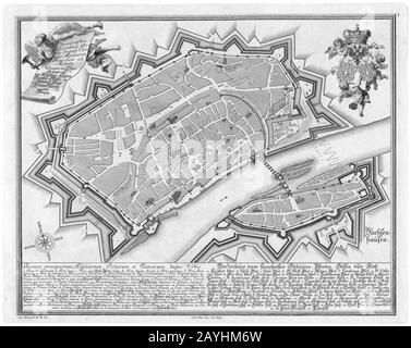 Frankfurt Am Main-Salomon kleiner-DFFFM-001-Verzeichnus derer fuernmsten Gebaeuden Pforten Gassen diser Stat. Stockfoto