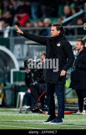 Den HAAG - ADO - PSV, Fußball, Saison 2019/2020, Erodivisie, Cars Jeans Stadium, 15-02-2020, PSV-Trainer Ernest Faber Credit: Pro Shots/Alamy Live News Stockfoto