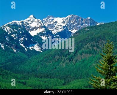 Gipfel über Elk Creek-Tal in der Mission Berge Wüste in der Nähe von Condon, montana Stockfoto