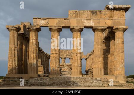 Selinunte - eine der wichtigsten griechischen Kolonien auf Sizilien. Das größte Archäologische Gebiet Europas Stockfoto