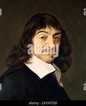 Frans Hals - Portret van René Descartes (zugeschnitten). Stockfoto