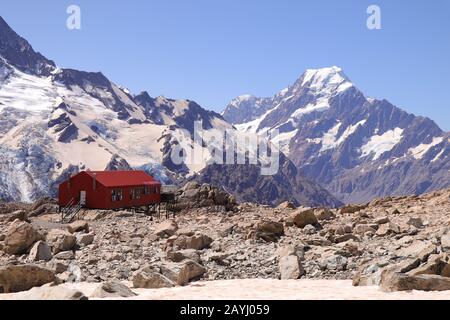 Muellerhut, Mt Cook Nationalpark, Neuseeland Stockfoto