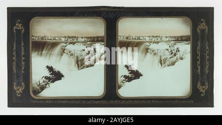 Frederic und William Langenheim - Niagara Falls Winter Views, Table Rock, Canada Side Stockfoto