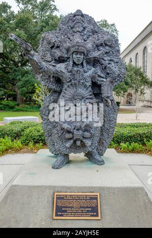 Allison Big Chief Tootie Montana Skulptur von Sheleen Jones-Adenle, Louis Armstrong Park New Orleans, Louisiana, USA Stockfoto