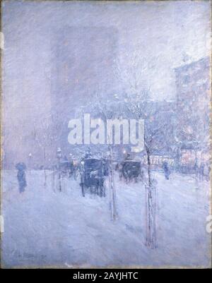 Frederick Childe Hassam - Am Späten Nachmittag, New York, Winter Stockfoto