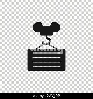 Container Symbol im flachen Stil. Lieferung Cargo Vector Illustration auf weißem Hintergrund isoliert. Fracht, Geschäftskonzept. Stock Vektor