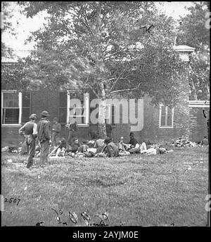 Fredericksburg, VA., Verwundeten aus der Schlacht in der Wilderness Stockfoto