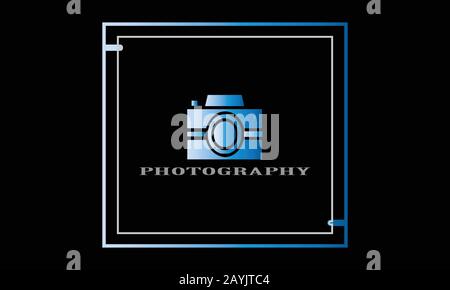 Kamera-Vektorrahmen mit schwarzem Hintergrund Stock Vektor