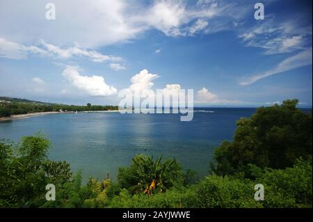 Pantai Senggigi Beach, Insel Lombok, Nusa Tenggara, Indonesien Stockfoto