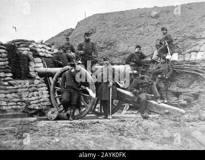 Französische Soldaten im französisch-preussischen Krieg 1870-71. Stockfoto