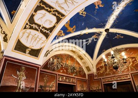 Vilnius, Litauen - 10. August 2019: Innerhalb der Universität Vilnius Stockfoto