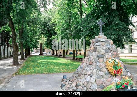 Vilnius, Litauen - 10. August 2019: KGB-Museum, Museum für Völkermord - Opfer Stockfoto