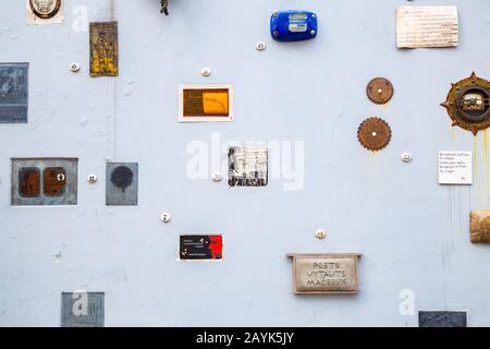 Vilnius, Litauen - 10. August 2019: Straße Der Altstadt von Literatu Stockfoto